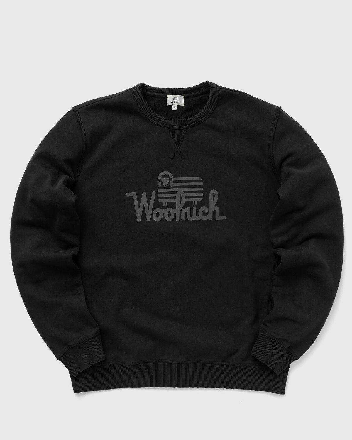 Woolrich Organic Cotton Sweatshirt Black - Mens - Sweatshirts Woolrich