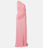 Alex Perry Gathered one-shoulder jersey gown