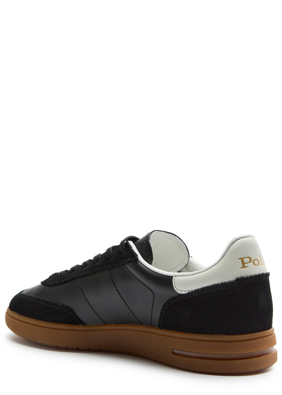 Polo Ralph Lauren Bedford Panelled Leather Sneakers Black
