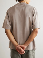 Acne Studios - Logo-Print Garment-Dyed Cotton-Jersey T-Shirt - Neutrals