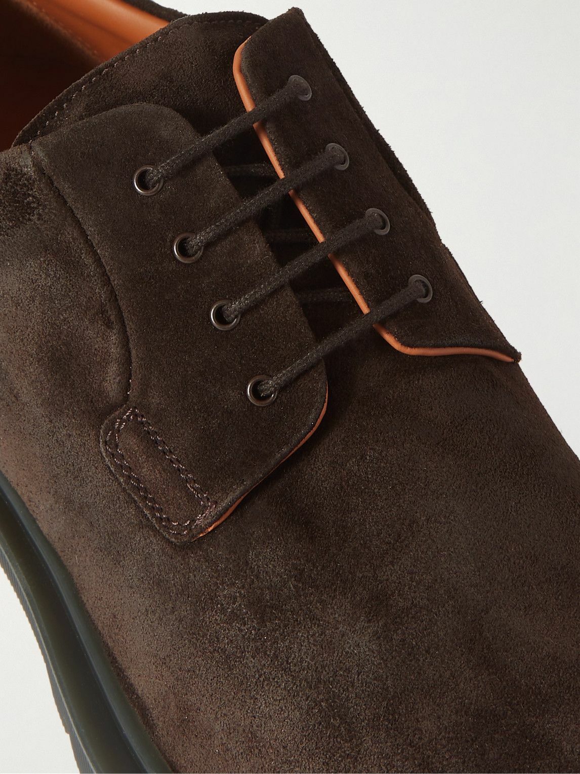 Common Projects - Waxed-Suede Derby Shoes - Brown