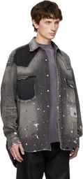 Maison MIHARA YASUHIRO Black Distressed Denim Shirt