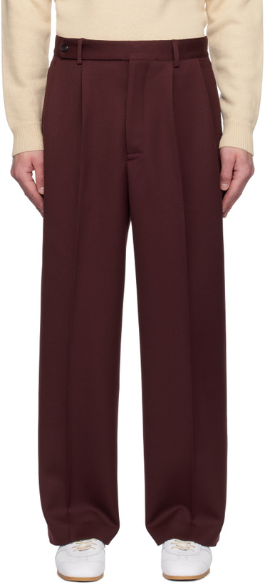 Photo: Bode Burgundy Riding Twill Braided Trousers