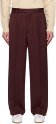 Bode Burgundy Riding Twill Braided Trousers