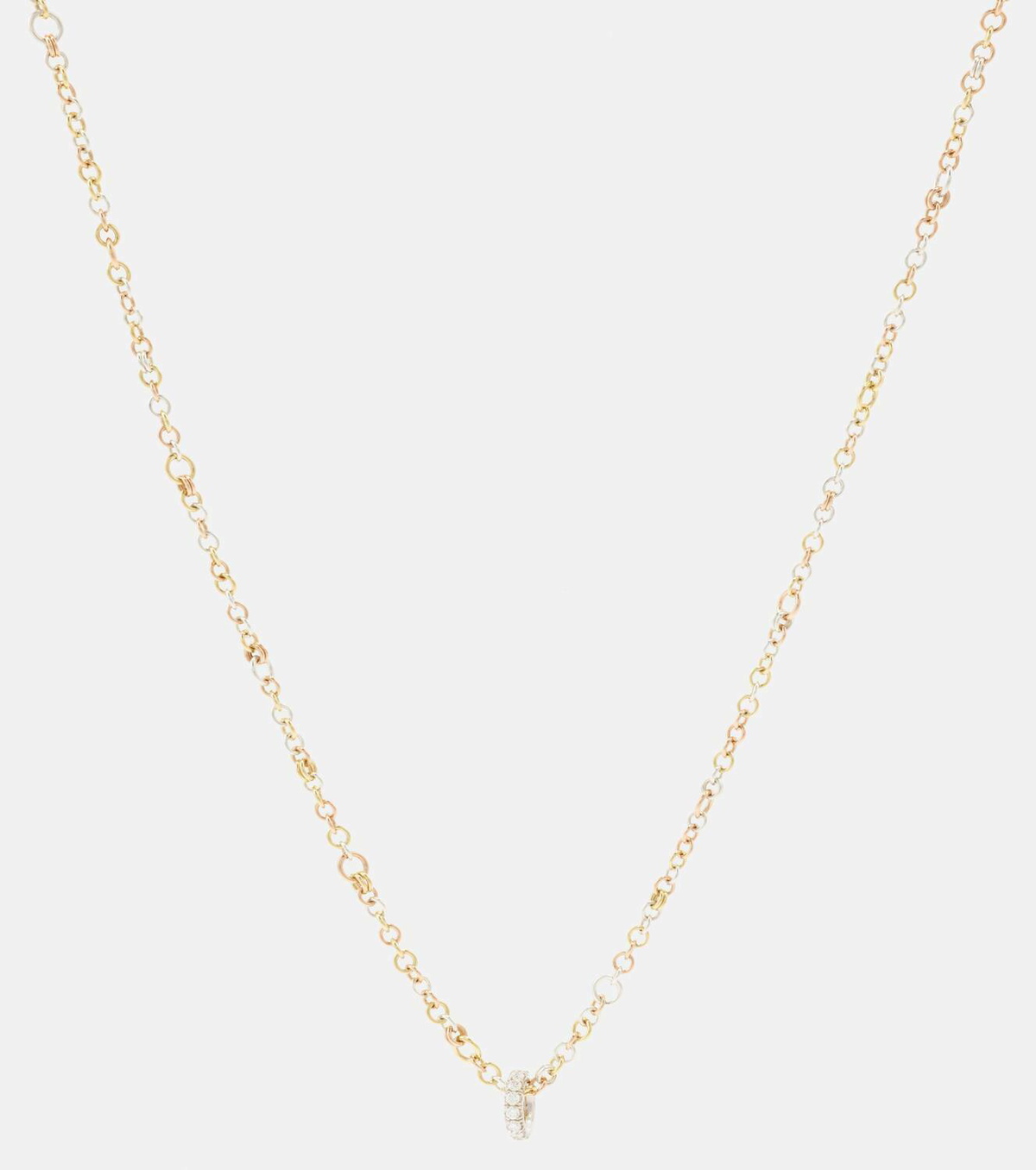 Spinelli Kilcollin Gravity 18kt yellow, rose, and sterling silver necklace and 18kt white gold ring set