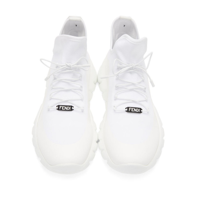 Fendi Knit High Top Lace-Up Sneakers Fendi High Top FF Quilted Zucca Nylon Sneakers main image 3