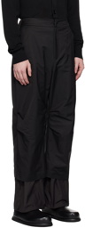 AMOMENTO Black Padded Trousers