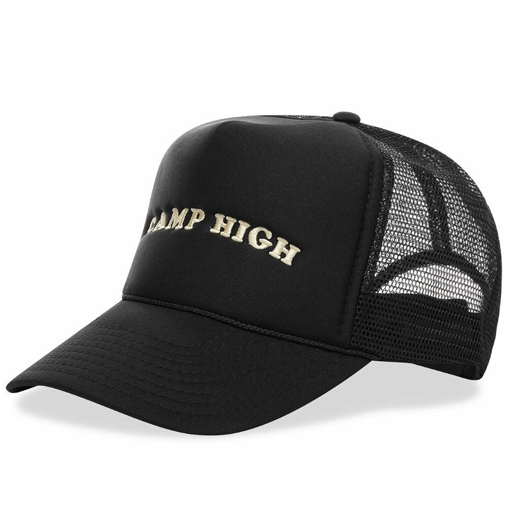 Photo: Camp High Men's Logo Trucker Cap in Black