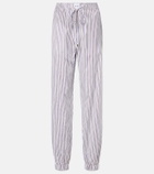 The Attico Striped cotton sweatpants
