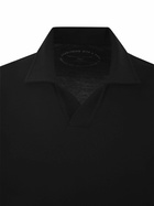 Fedeli Cotton Polo Shirt With Open Collar