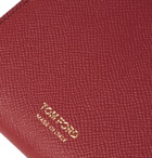 TOM FORD - Full-Grain Leather Zip-Around Wallet with Lanyard - Red