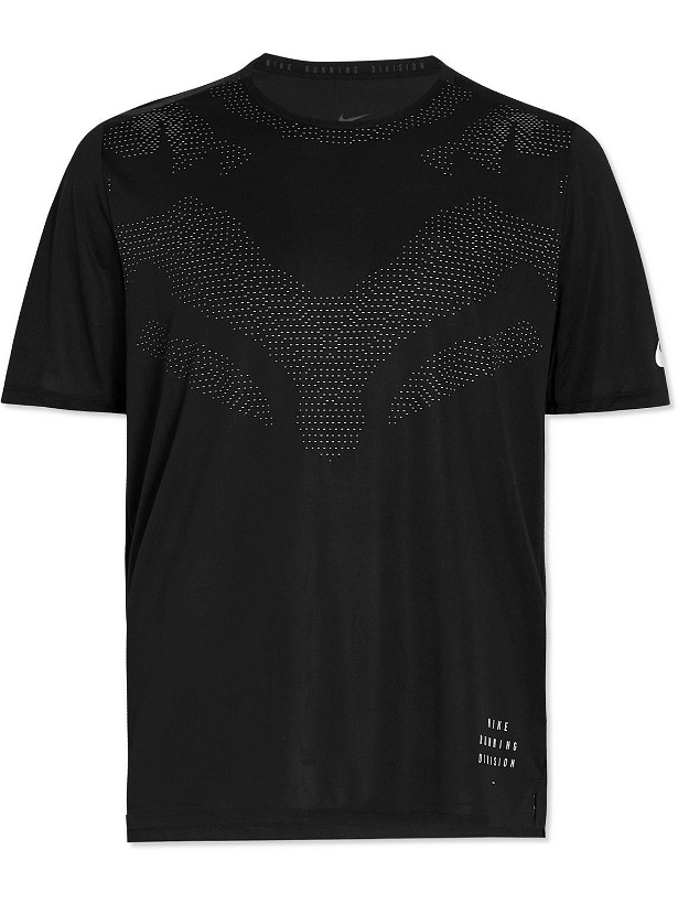 Photo: Nike Running - Reflective-Trimmed Dri-FIT Jersey Top - Black