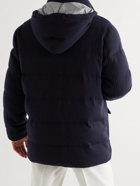 BRUNELLO CUCINELLI - Oversized Quilted Cashmere Down Hooded Jacket - Blue