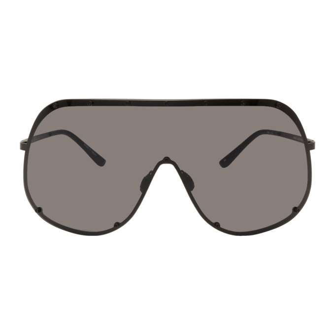 Rick Owens Black Shield Sunglasses