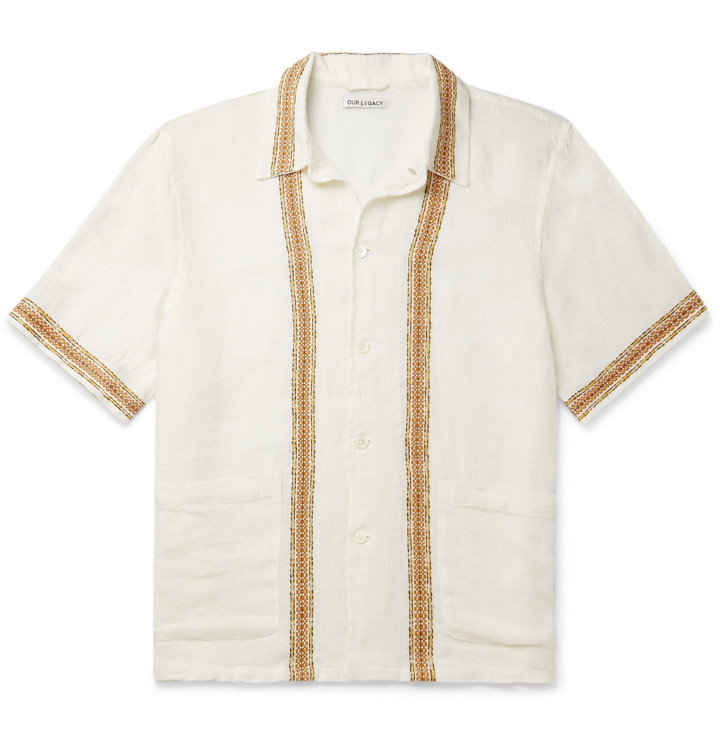 Photo: Our Legacy - Elder Embroidered Linen Shirt - White