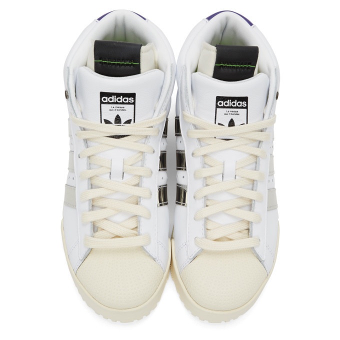 adidas Originals PRO MODEL Mid-Cut Shoes | White-Black | Men's – stripe 3  adidas