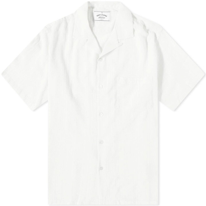 Photo: Portuguese Flannel Men's Bahia Vacation Shirt in Off White