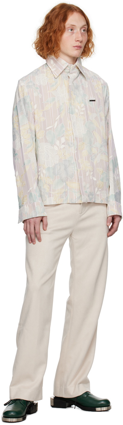 young n sang Pink Floral Shirt