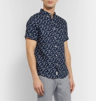 Onia - Jack Button-Down Collar Printed Linen Shirt - Blue