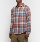 Alex Mill - Checked Cotton-Flannel Shirt - Sky blue
