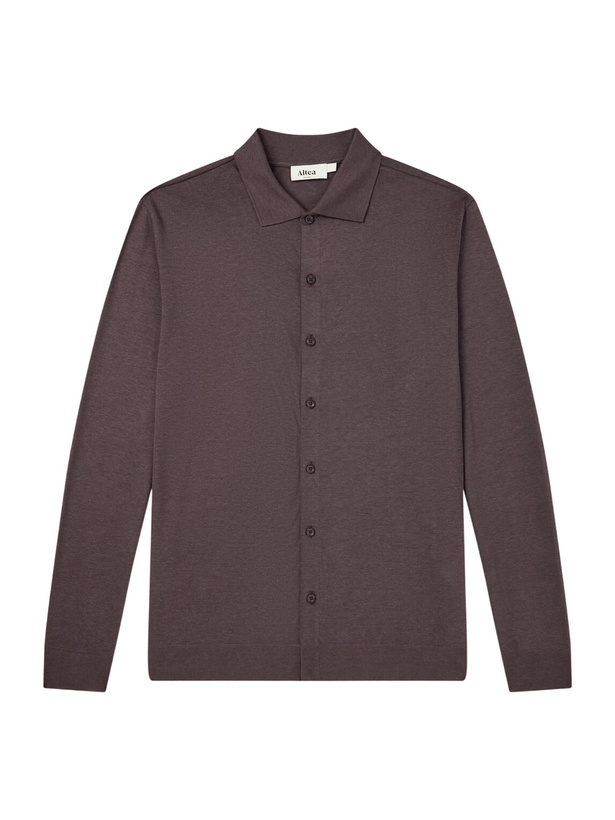 Photo: Altea - Julius Lyocell and Cotton-Blend Jersey Shirt - Brown