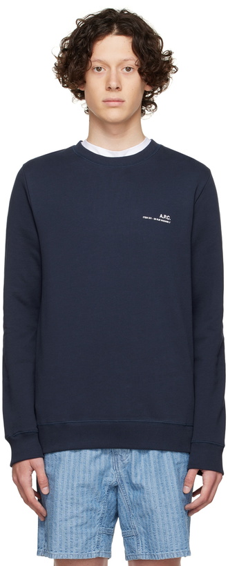 Photo: A.P.C. Navy Cotton Sweatshirt