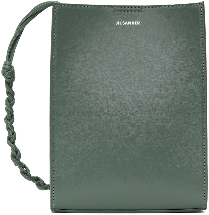 JIL SANDER+ オリーブグリーン ドラムバッグ Jil Sander Green Tangle Small Bag Jil Sander