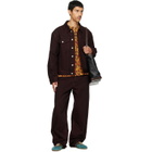 Dries Van Noten Burgundy Faded Denim Jacket