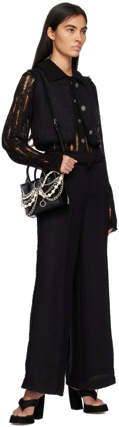 lesugiatelier Black Belted Trousers
