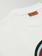 Missoni - Logo-Embroidered Cotton-Jersey T-Shirt - White