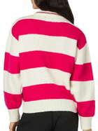 MC2 Saint Barth Woman Boxy Shape Soft Sweater With Fuori Dalle Righe Embroidery