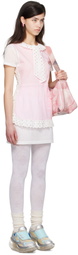 I'm Sorry by Petra Collins SSENSE Exclusive Pink & White JennyFax Edition Apron Minidress