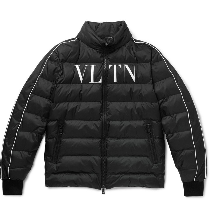 Photo: Valentino - Logo-Print Quilted Shell Down Jacket - Men - Black