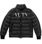 Valentino - Logo-Print Quilted Shell Down Jacket - Men - Black