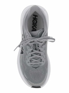 Hoka bondi 9 Grey Low Top Sneakers With Maxi Logo Lettering On The Side In Tech Fabric Unisex