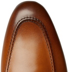 Gucci - Jordaan Horsebit Burnished-Leather Loafers - Men - Light brown