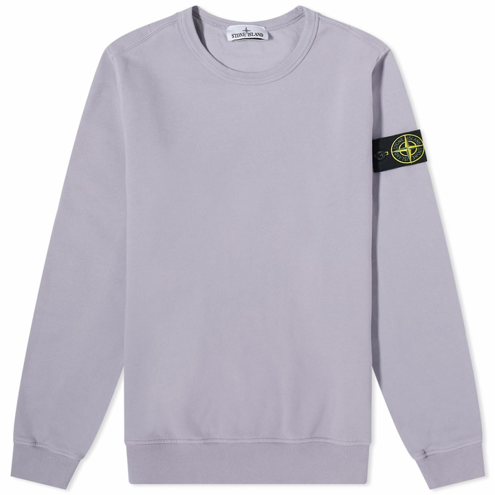 Photo: Stone Island Men's Garment Dyed Crew Sweat in Lavender