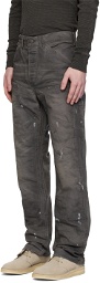 RRL Gray Distressed Trousers