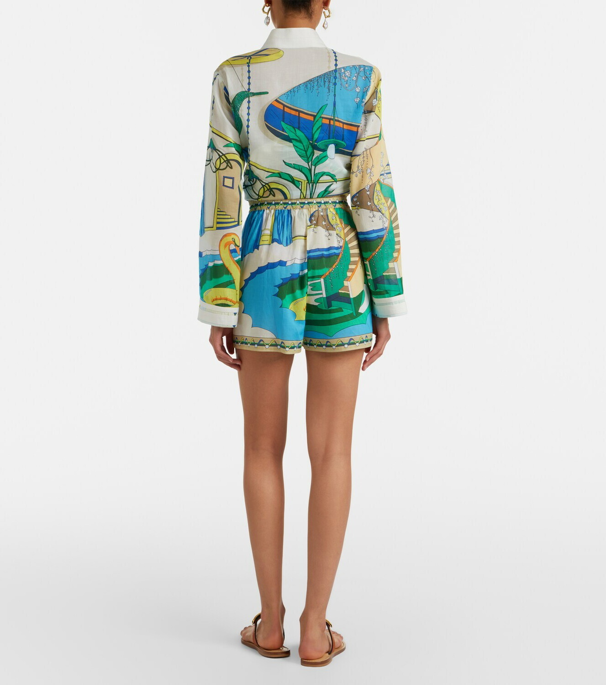 Tory Burch Printed cotton shorts