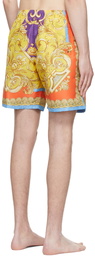 Versace Underwear Gold Barocco Swim Shorts