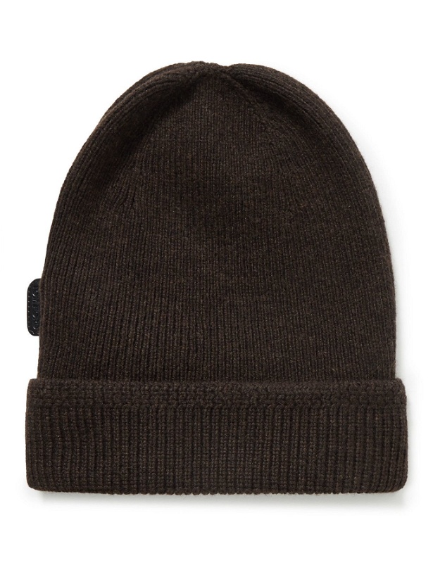 Photo: TOM FORD - Ribbed Cashmere Beanie - Brown