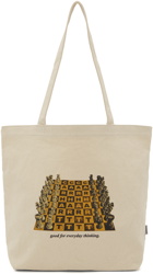 Carhartt Work In Progress Beige Canvas Graphic Tote