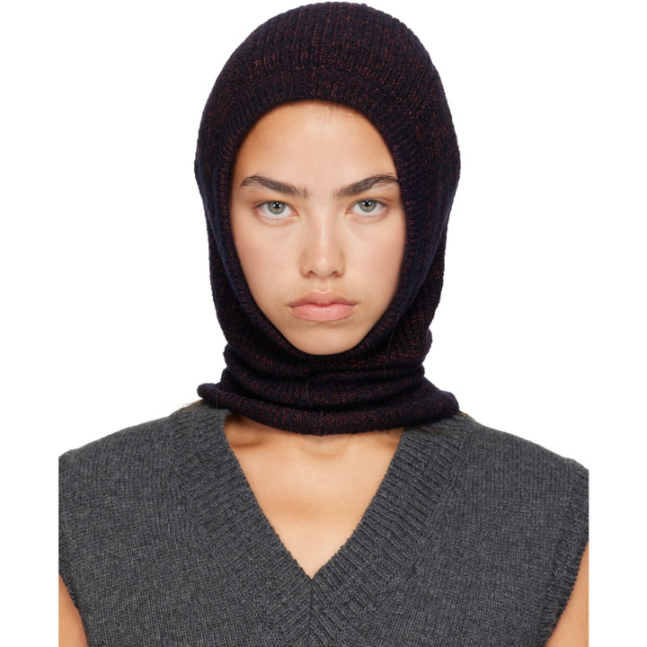 Photo: Maison Margiela Burgundy Wool Cotton Balaclava