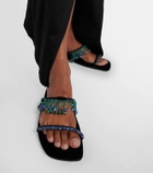 Dries Van Noten Embellished PVC slides