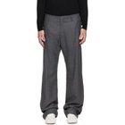 MM6 Maison Margiela Gray Pleated Cotton Wool Trousers