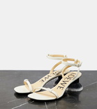 Loewe Petal Brush leather sandals