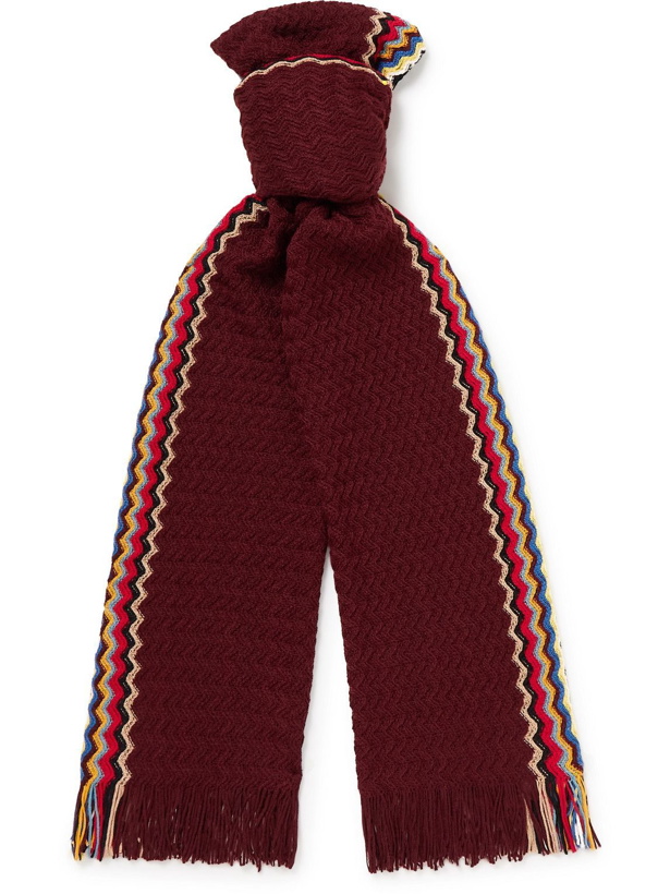 Photo: Missoni - Fringed Crochet-Knit Wool Scarf