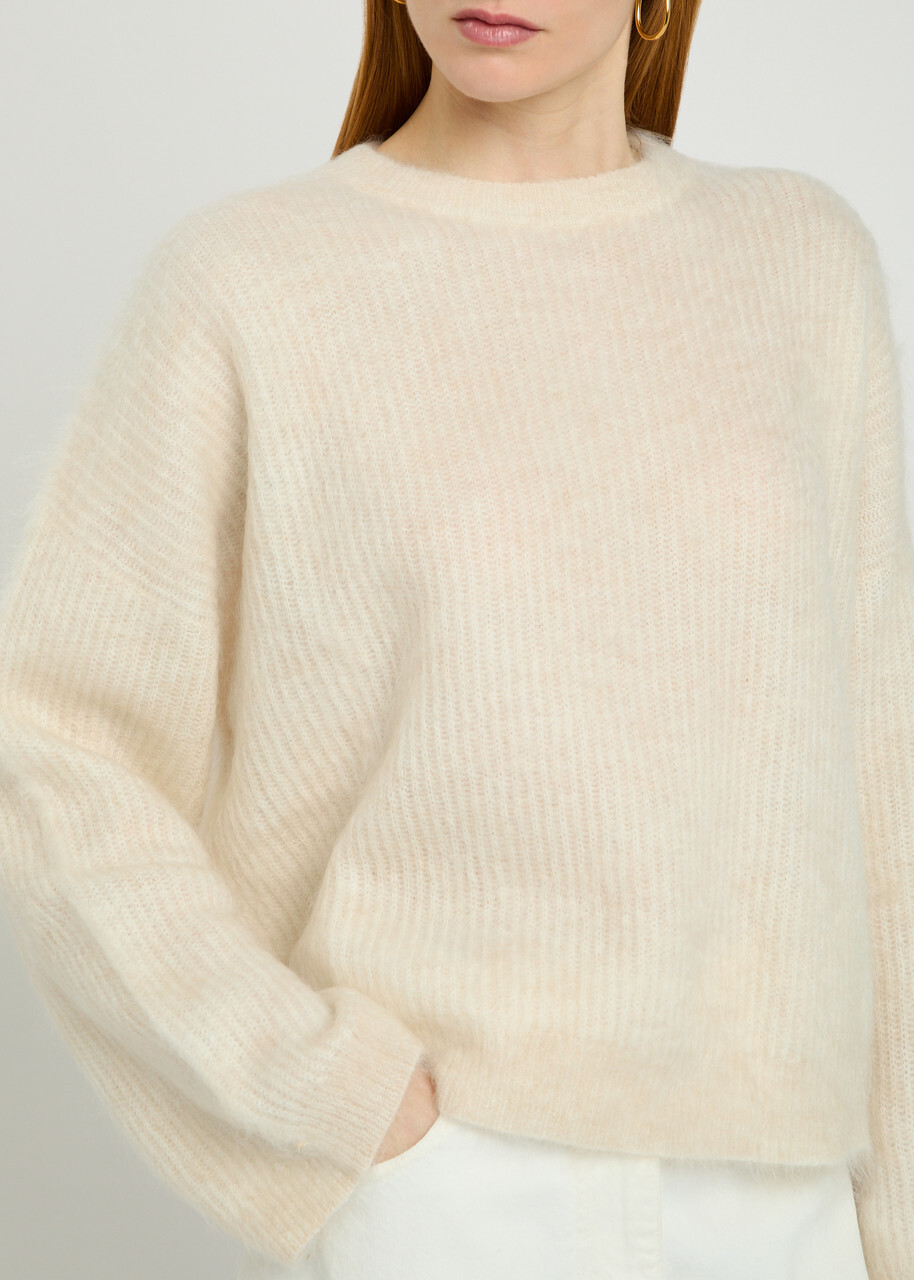 Brunello Cucinelli Brushed Wool-blend Jumper Cream