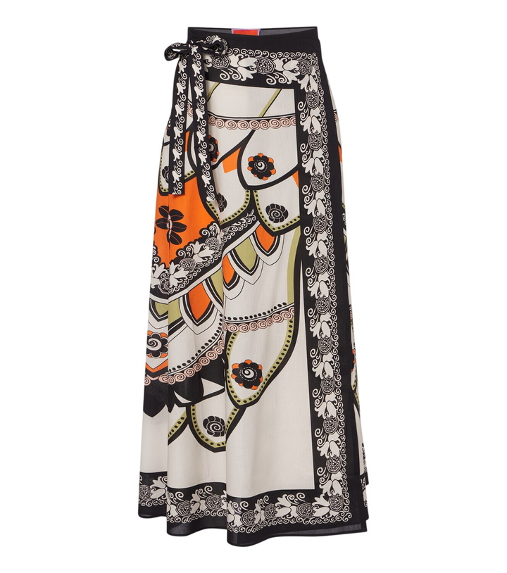 Photo: La DoubleJ Sarong printed cotton muslin wrap skirt