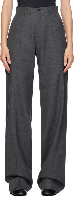 Photo: MARIE ADAM-LEENAERDT Gray Classic Wool Trousers